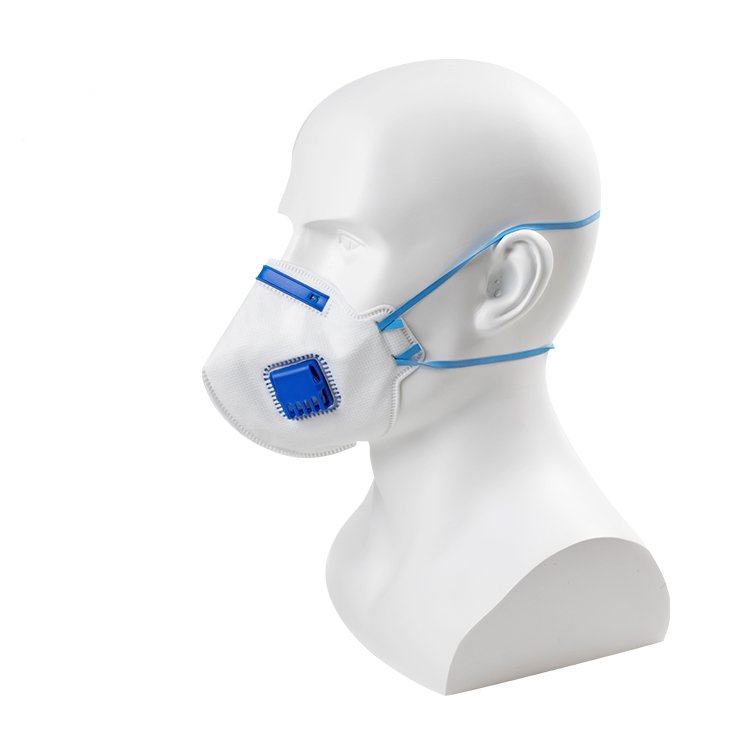 قناع وجه تنفس FFP2 قابل للطي مع صمام