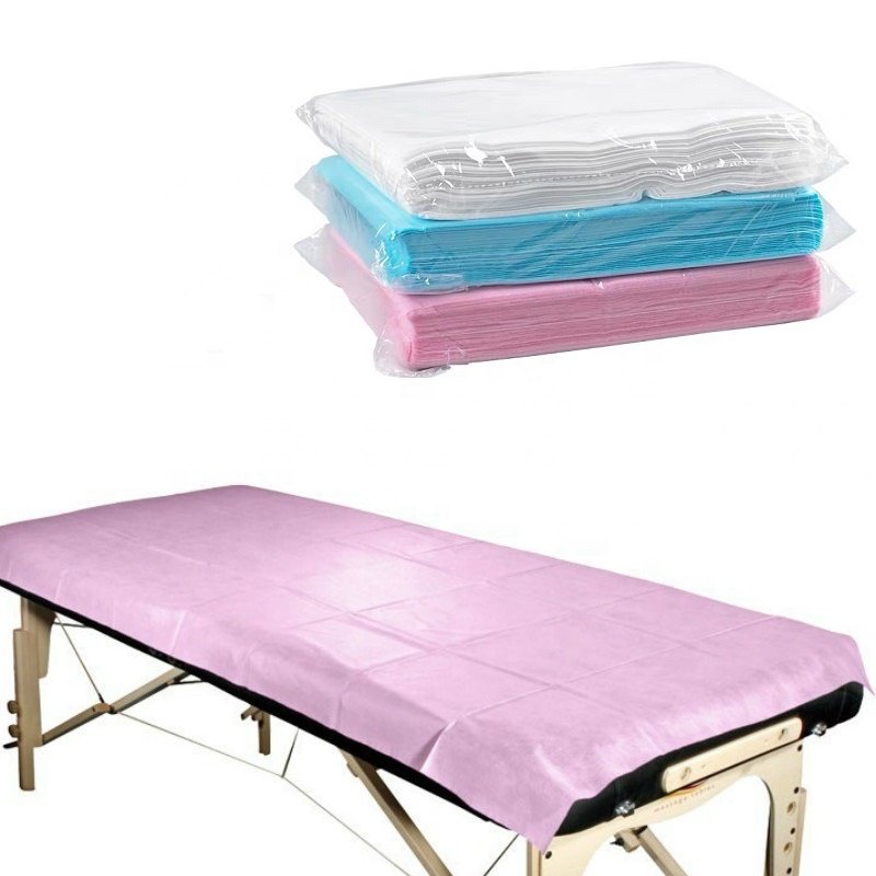 ملاءة سرير مسطحة غير منسوجة يمكن التخلص منها SMS / SBPP / SF لاستخدام فندق المستشفى
