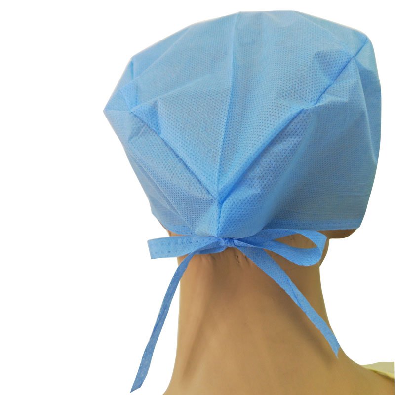 قبعة الطبيب الطبية المصنوعة يدويا قبعة محبوكة يمكن التخلص منها مع العلاقات على الظهر